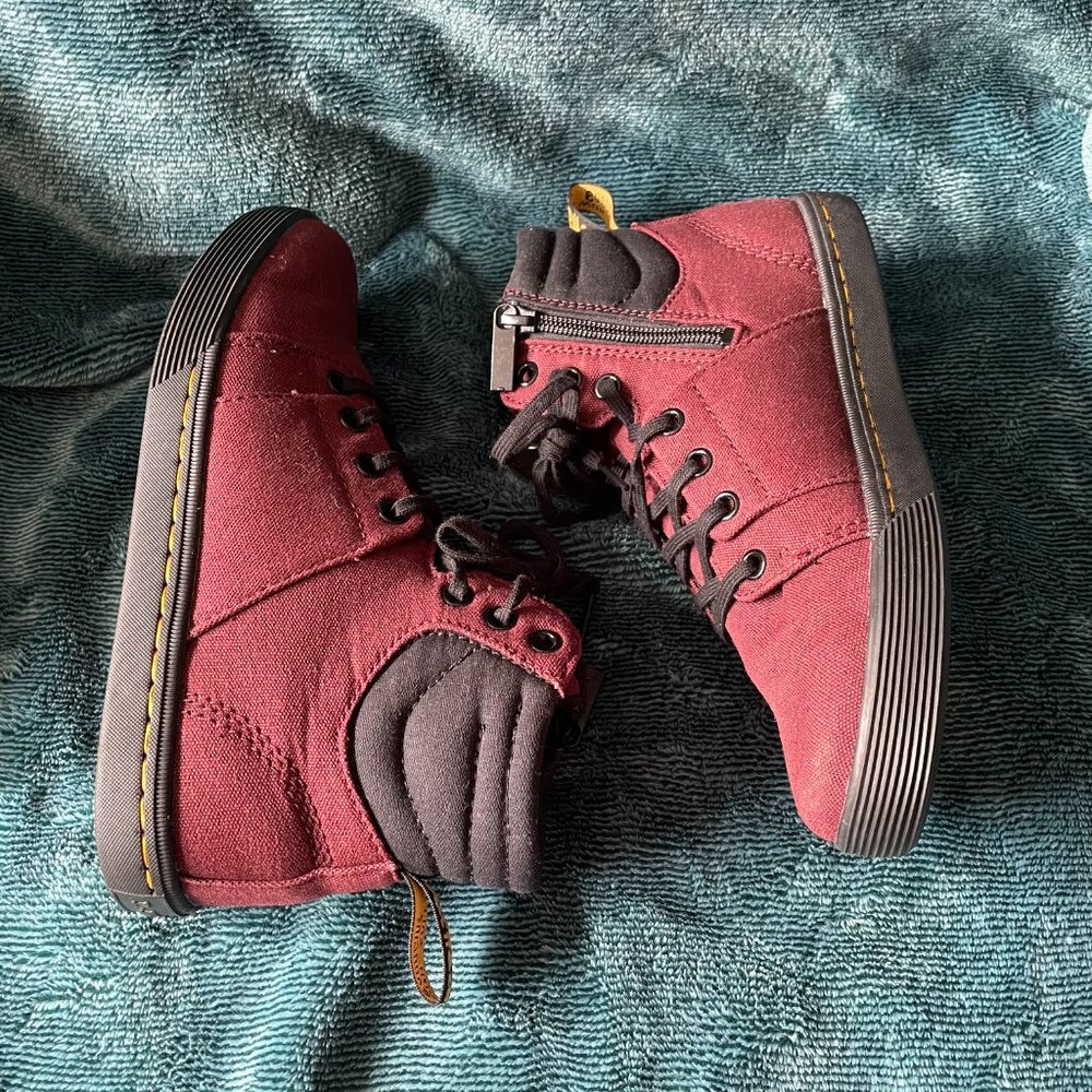 Dr Martens Rozarya canvas inner zip boots shoes 6